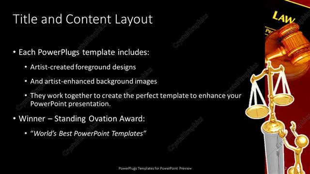 Title and Content presentation slide layout