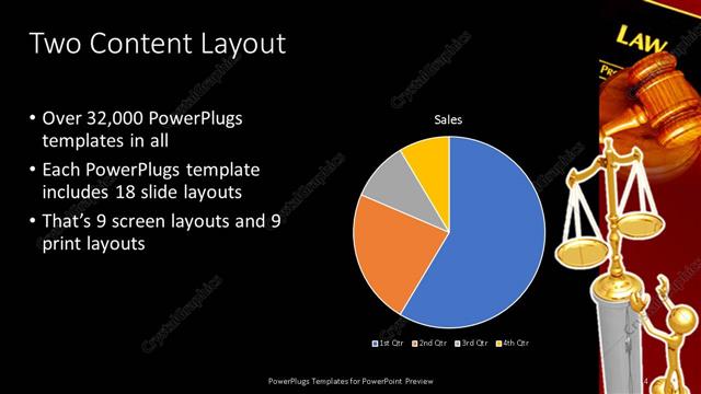 Two Content presentation slide layout