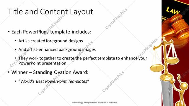 Title and Content presentation slide layout