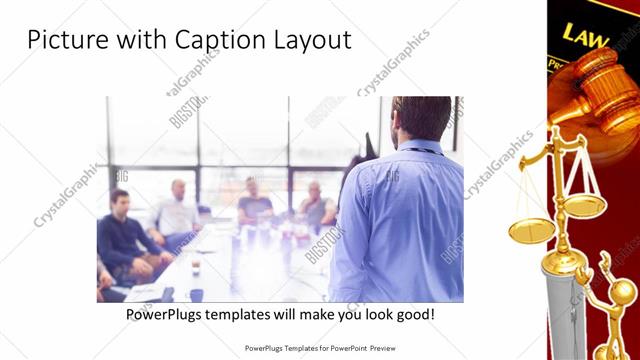 Picture with Caption presentation slide layout
