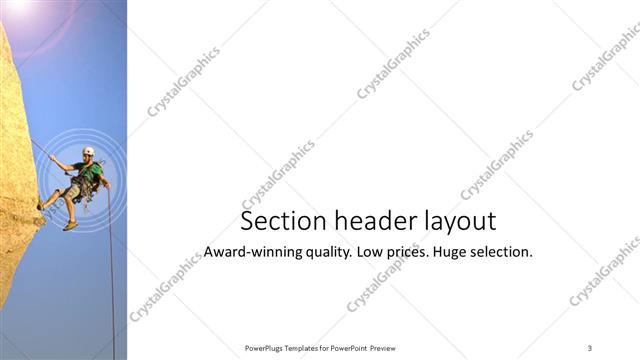 Section Header presentation slide layout