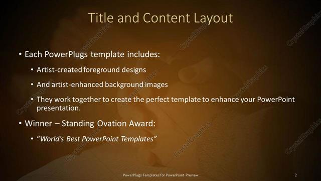 Title and Content presentation slide layout