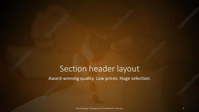 Section Header presentation slide layout