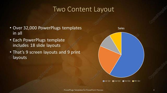Two Content presentation slide layout