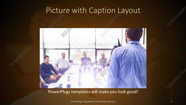 Picture with Caption presentation slide layout
