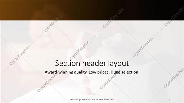 Section Header presentation slide layout
