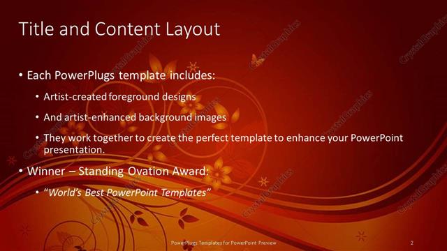Title and Content presentation slide layout