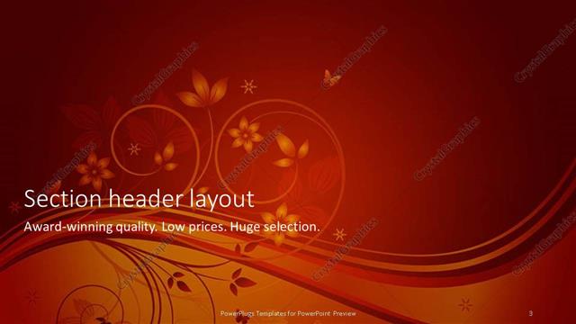 Section Header presentation slide layout
