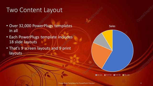 Two Content presentation slide layout