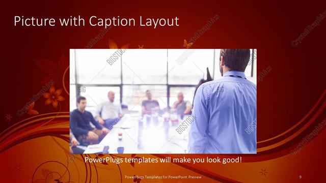 Picture with Caption presentation slide layout