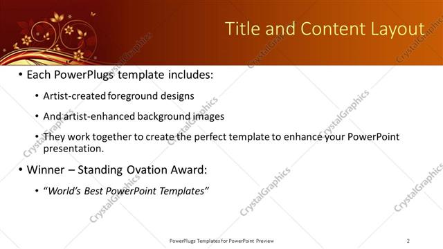 Title and Content presentation slide layout