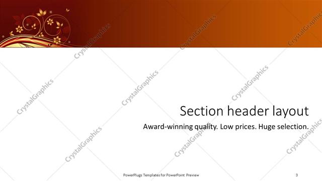 Section Header presentation slide layout