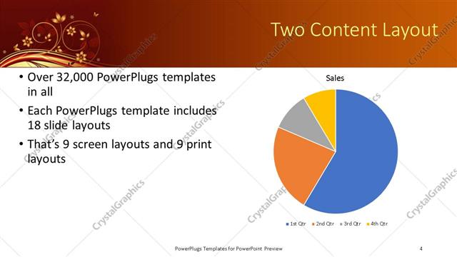 Two Content presentation slide layout