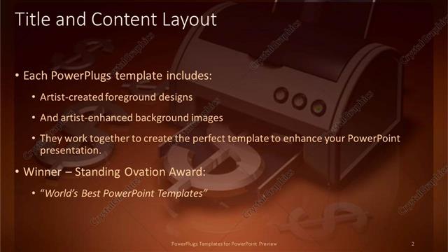 Title and Content presentation slide layout