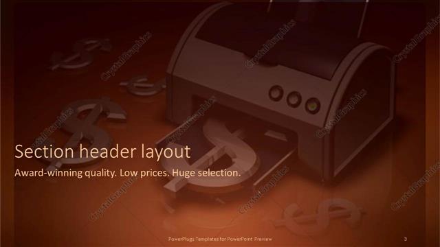 Section Header presentation slide layout