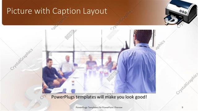 Picture with Caption presentation slide layout