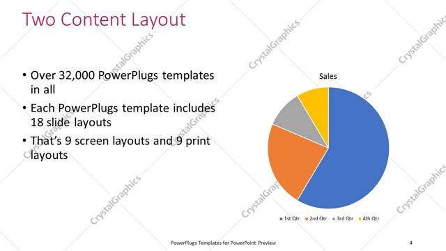 Two Content presentation slide layout