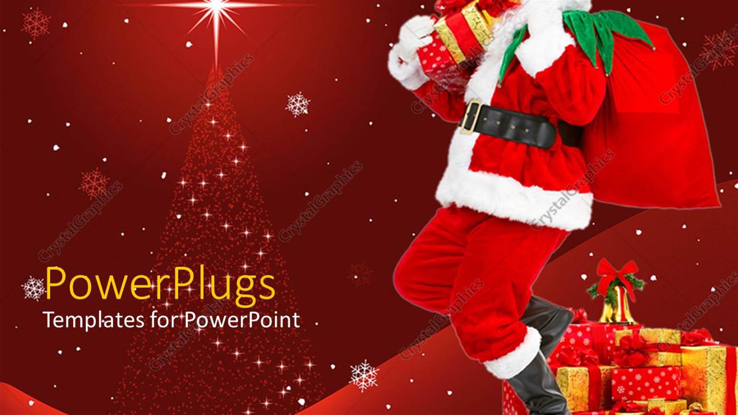 Featuring a Beautiful Depiction of a Santa Clause with Christmas Celebrations