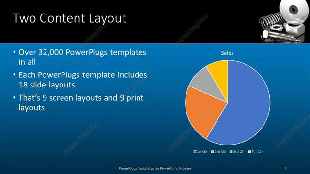 Two Content presentation slide layout
