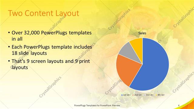 Two Content presentation slide layout