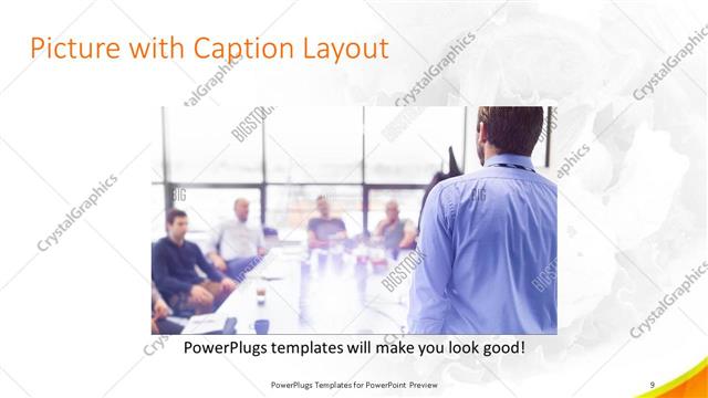 Picture with Caption presentation slide layout