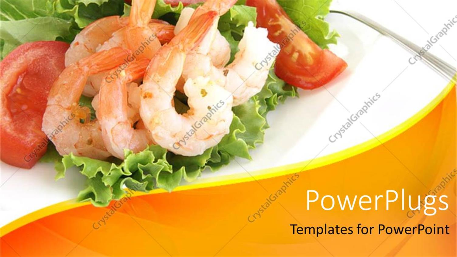 Featuring a Beautiful Depiction of Shrimp Salad and a Fork
