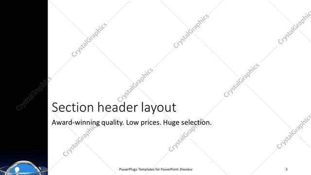Section Header presentation slide layout