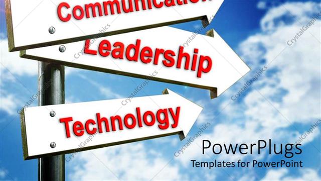  Presentation with communication - A beautiful depiction of signs with a cloudy background