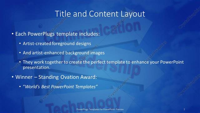 Title and Content presentation slide layout