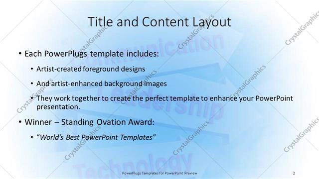 Title and Content presentation slide layout