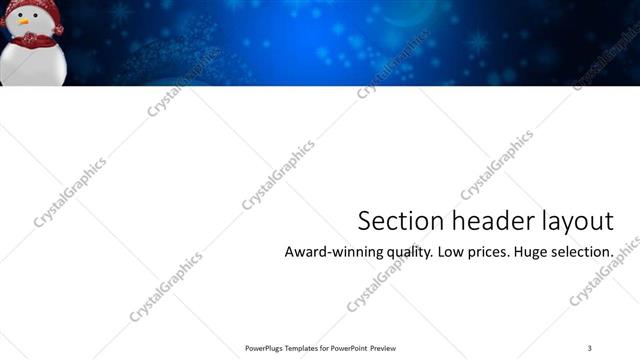 Section Header presentation slide layout
