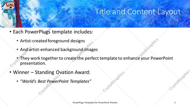 Title and Content presentation slide layout