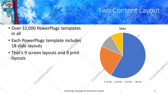 Two Content presentation slide layout