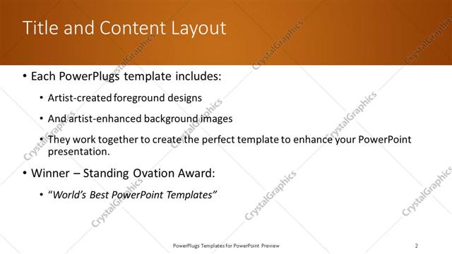 Title and Content presentation slide layout