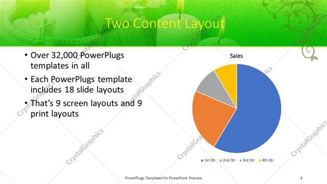 Two Content presentation slide layout
