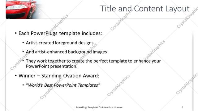 Title and Content presentation slide layout
