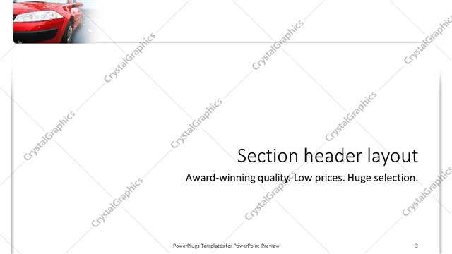 Section Header presentation slide layout