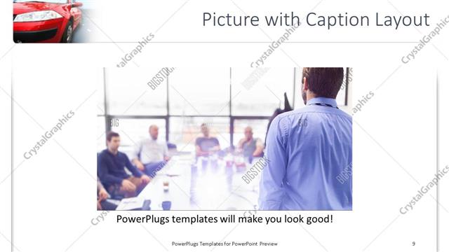 Picture with Caption presentation slide layout