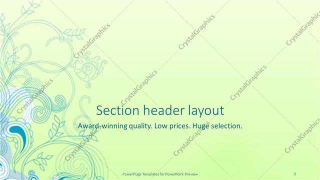 Section Header presentation slide layout