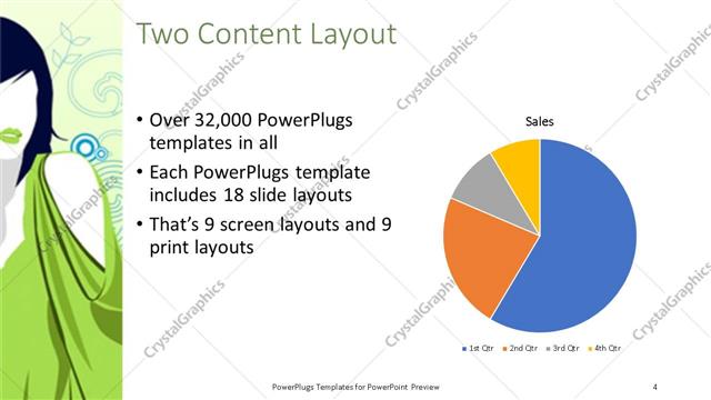 Two Content presentation slide layout