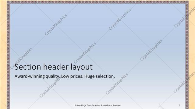 Section Header presentation slide layout