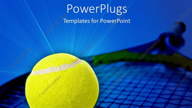  Presentation with tennis - A beautiful depiction of a tennis racket and a ball