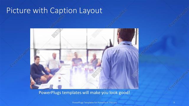 Picture with Caption presentation slide layout