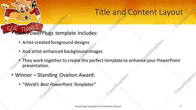 Title and Content presentation slide layout