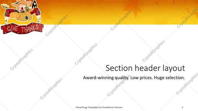 Section Header presentation slide layout