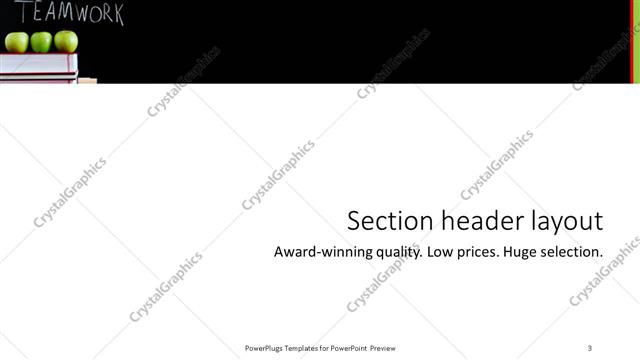 Section Header presentation slide layout