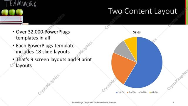 Two Content presentation slide layout