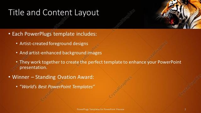 Title and Content presentation slide layout
