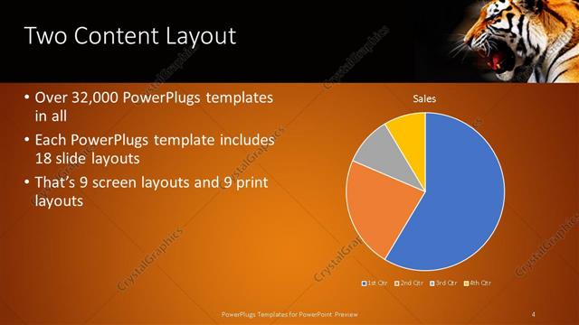 Two Content presentation slide layout