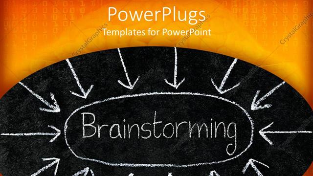 Presentation with arrows - A beautiful depiction  of various arrows pointing towards brainstorming